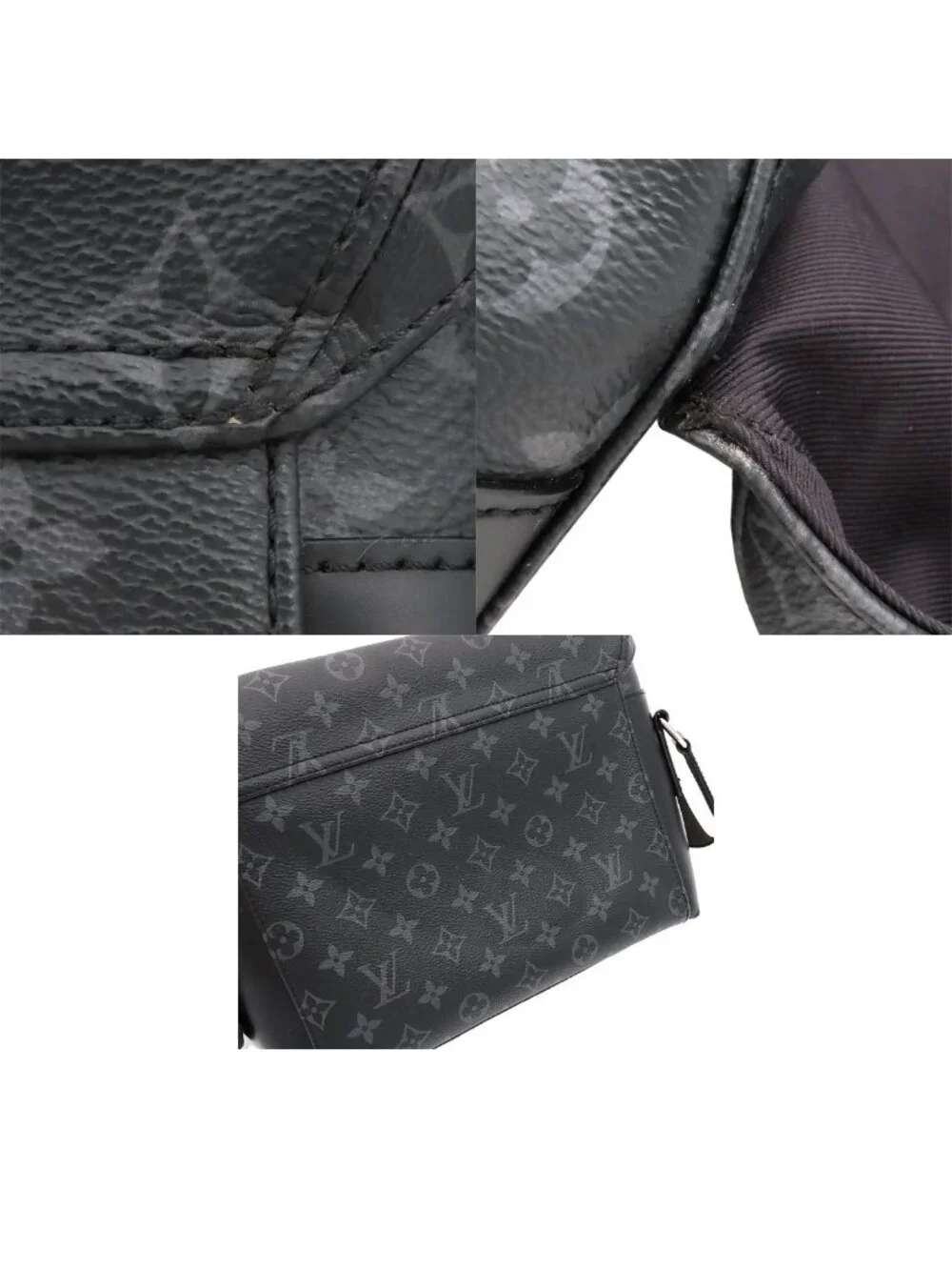 Louis Vuitton Messenger Voyage PM Black Monogram Eclipse Shoulder Bag